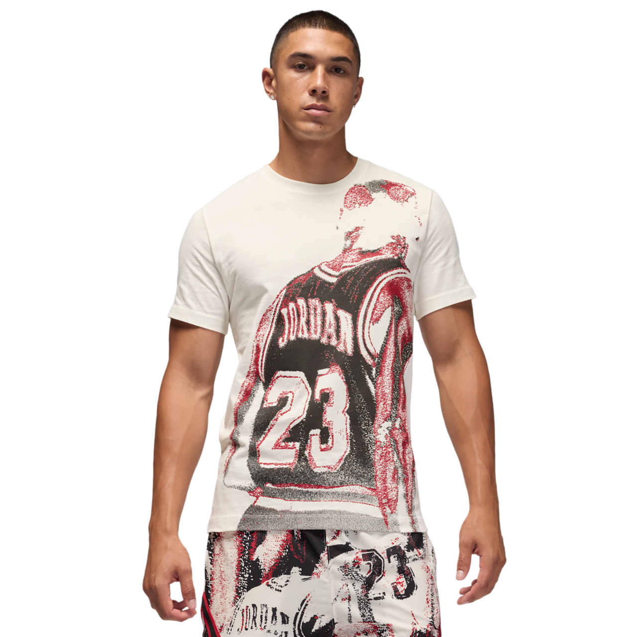 Jordan Dri-FIT Sport Graphic Short Sleeve Crew Image 1 of 4. Tap to open photo gallery.