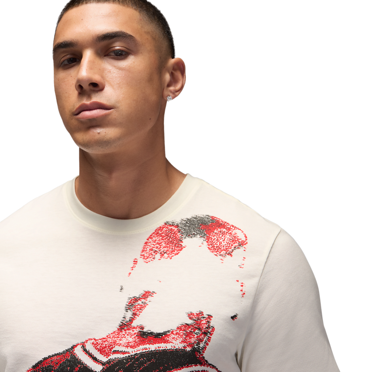 Jordan Dri-FIT Sport Graphic Short Sleeve Crew Image 3 of 4. Tap to open photo gallery.