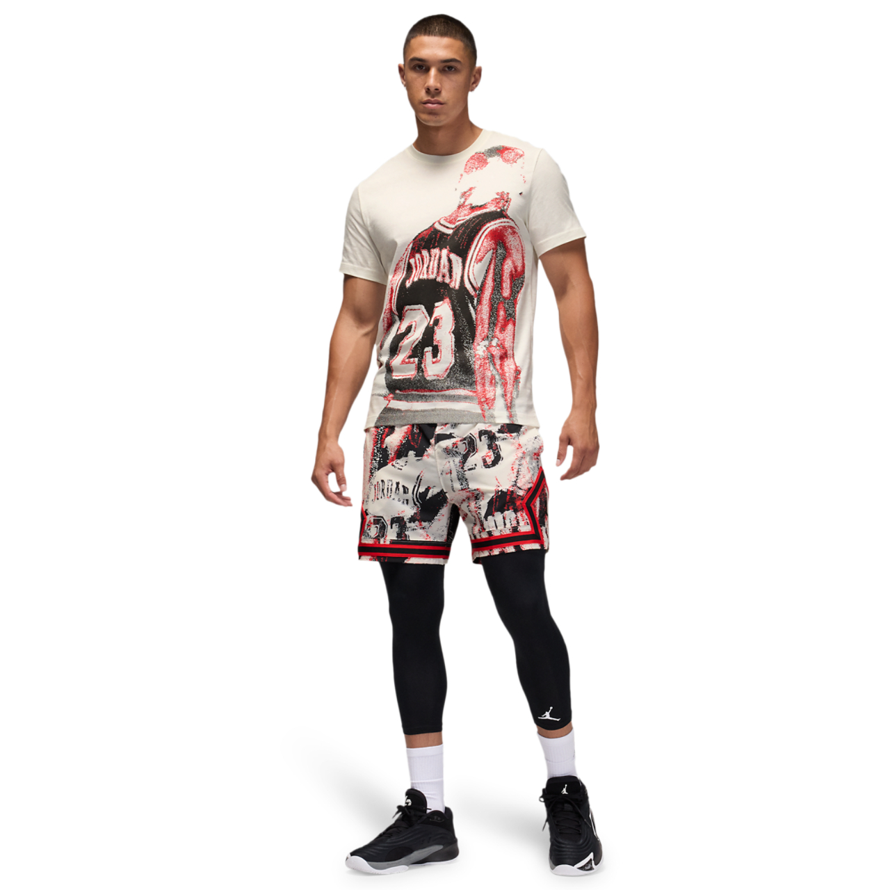 Jordan Dri-FIT Sport Graphic Short Sleeve Crew Image 4 of 4. Tap to open photo gallery.