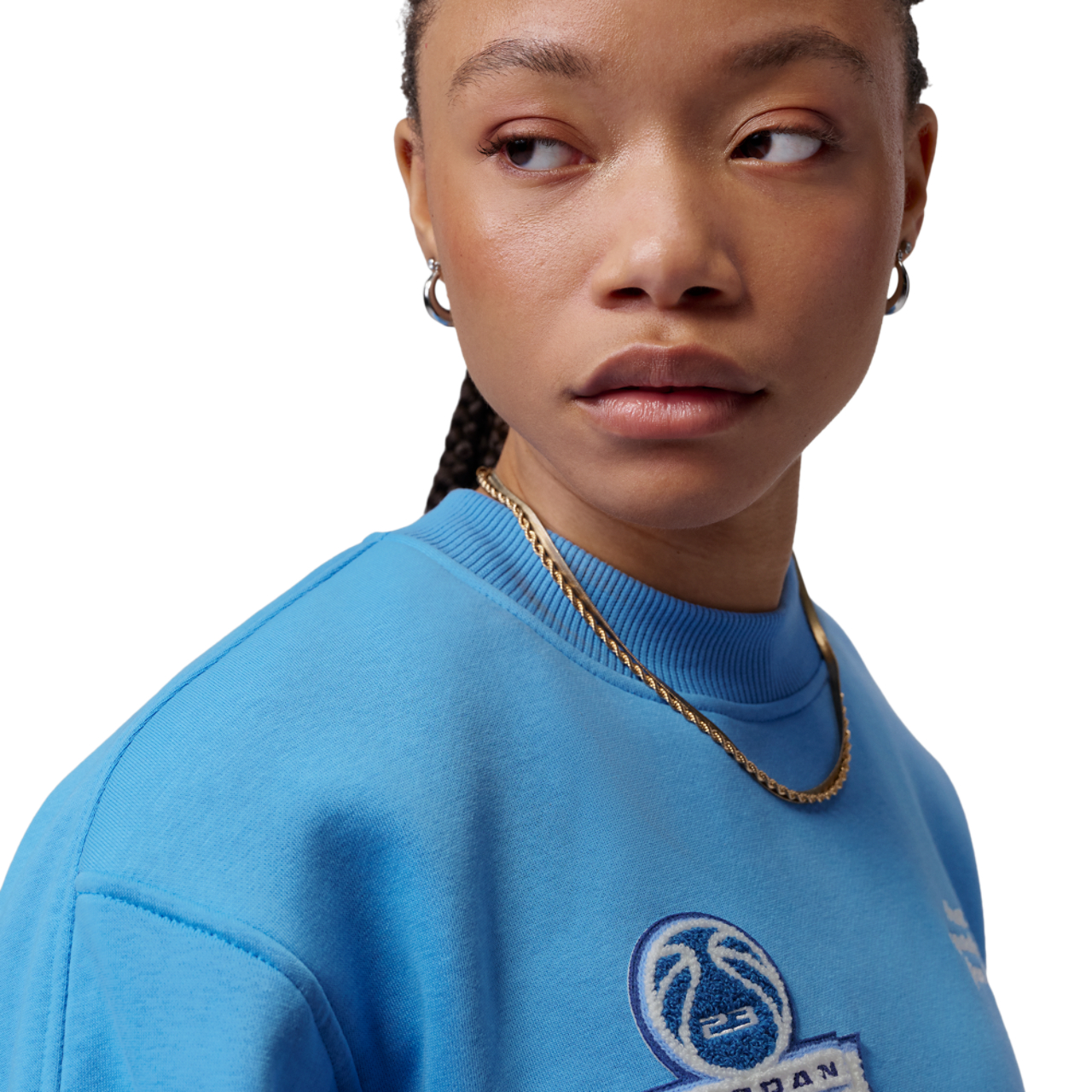 Jordan Brooklyn Fleece FT Crop Crew GFX - Women's | Foot Locker