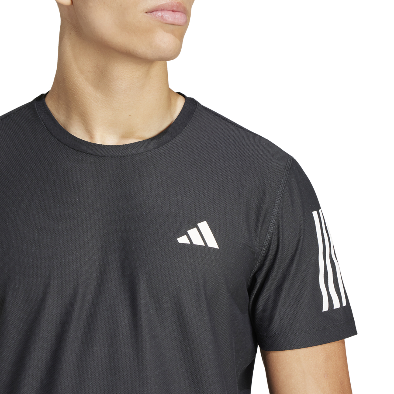adidas Own The Run Short Sleeve T-Shirt Image 3 of 5. Tap to open photo gallery.
