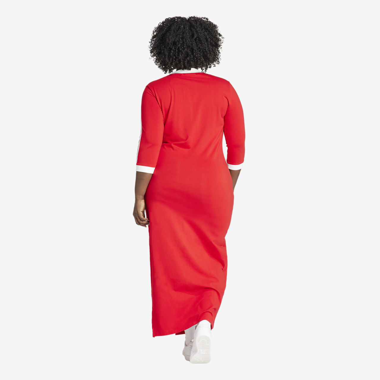 adidas Originals 3-Stripes V-Neck Maxi Dress (PS) Image 2 of 5. Tap to open photo gallery.
