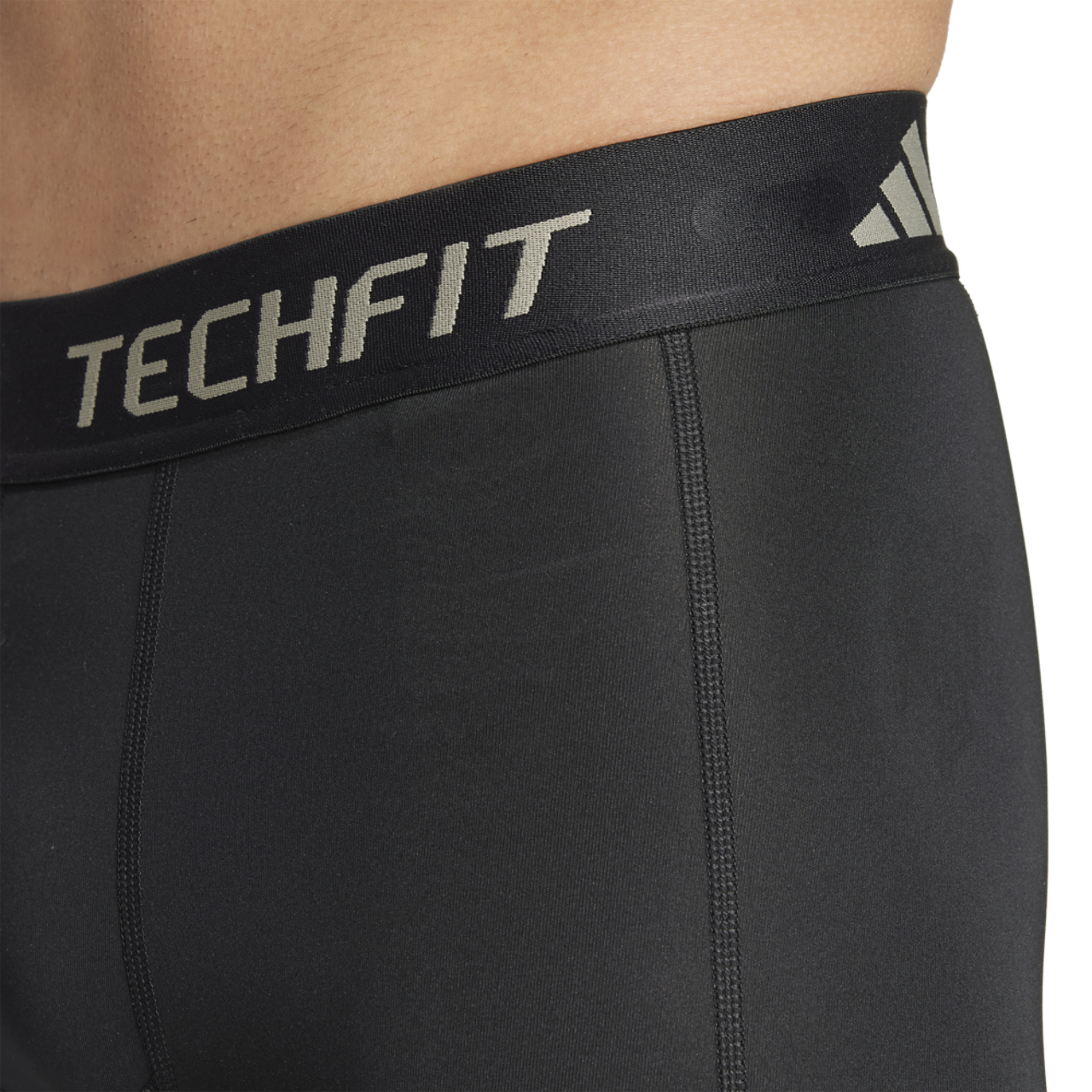 adidas Techfit Control Short-Tight Training Leggings Image 4 of 5. Tap to open photo gallery.