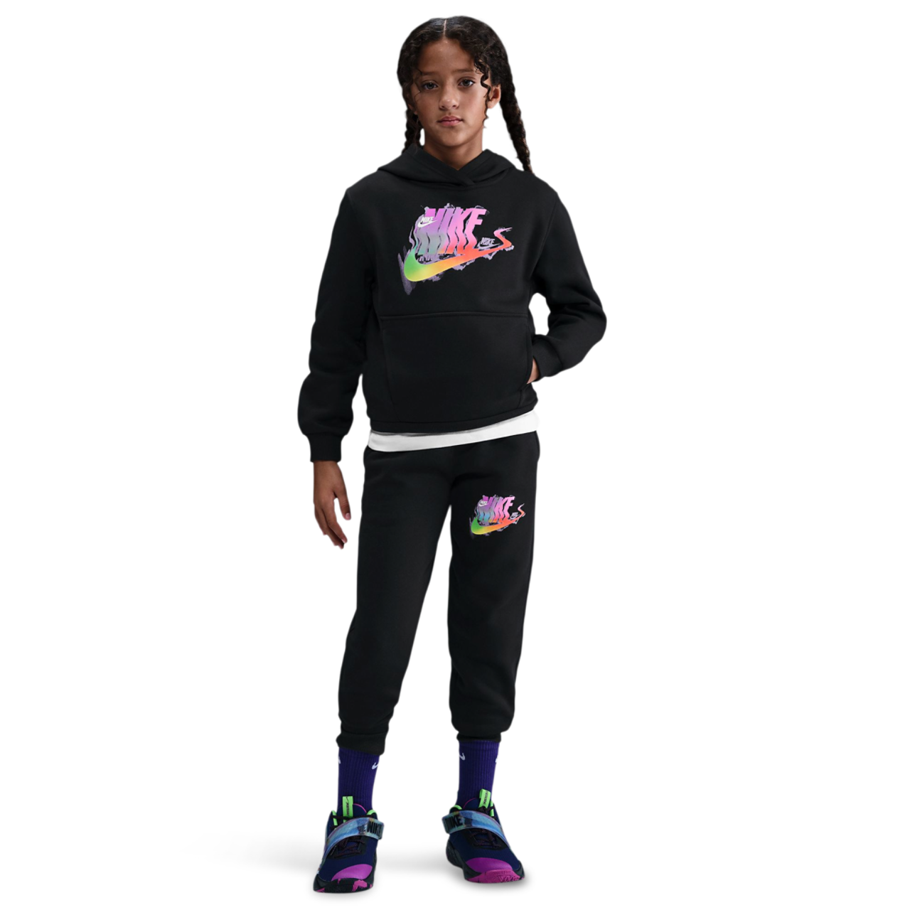 Nike NSW Glitch Club Fleece Hoodie Image 3 of 3. Tap to open photo gallery.
