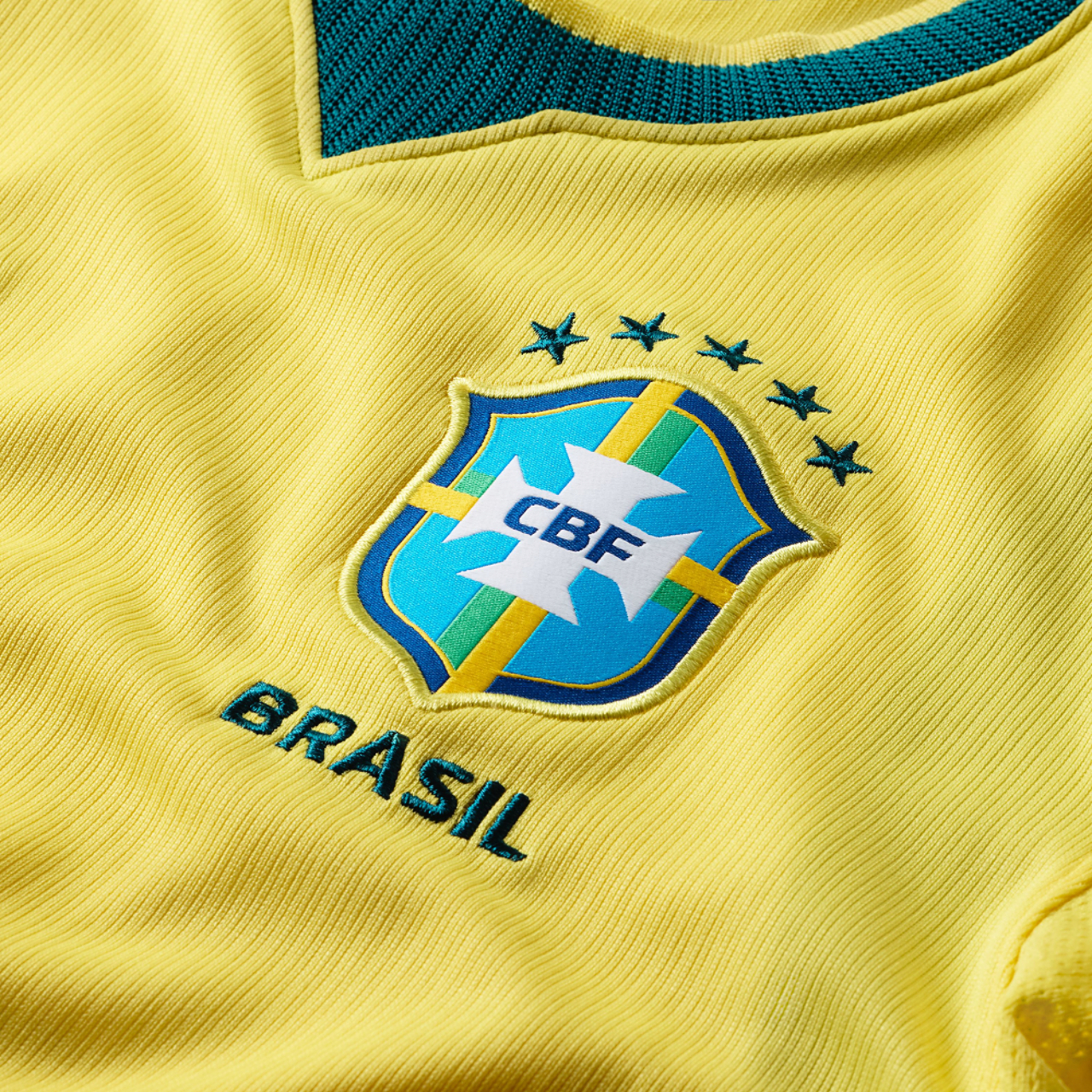Nike Brasil Dri-Fit Short Sleeve Stadium Home Jersey Image 3 of 3. Tap to open photo gallery.