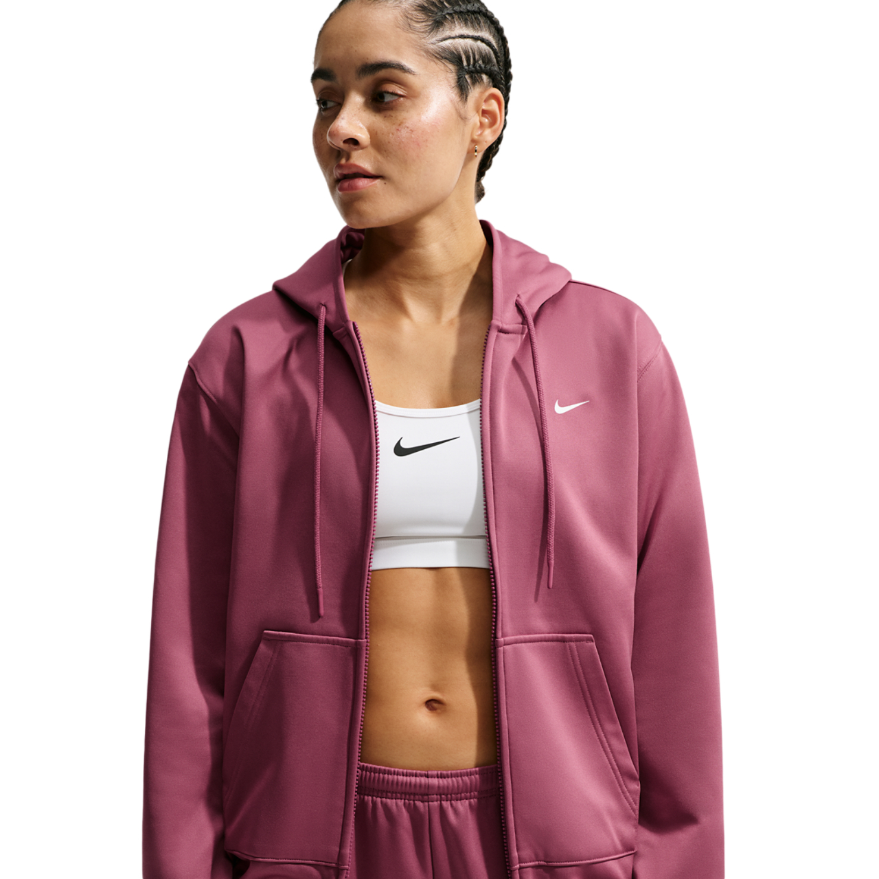 Nike Therma-FIT Studio Fleece Sport Full Zip Hoodie - Women's