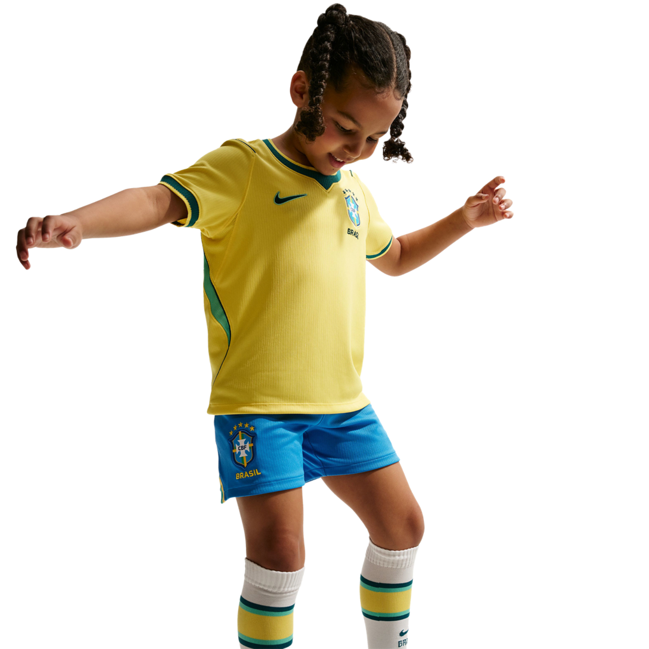 Nike Brasil Dri-Fit Stadium Home Kit Image 1 of 8. Tap to open photo gallery.