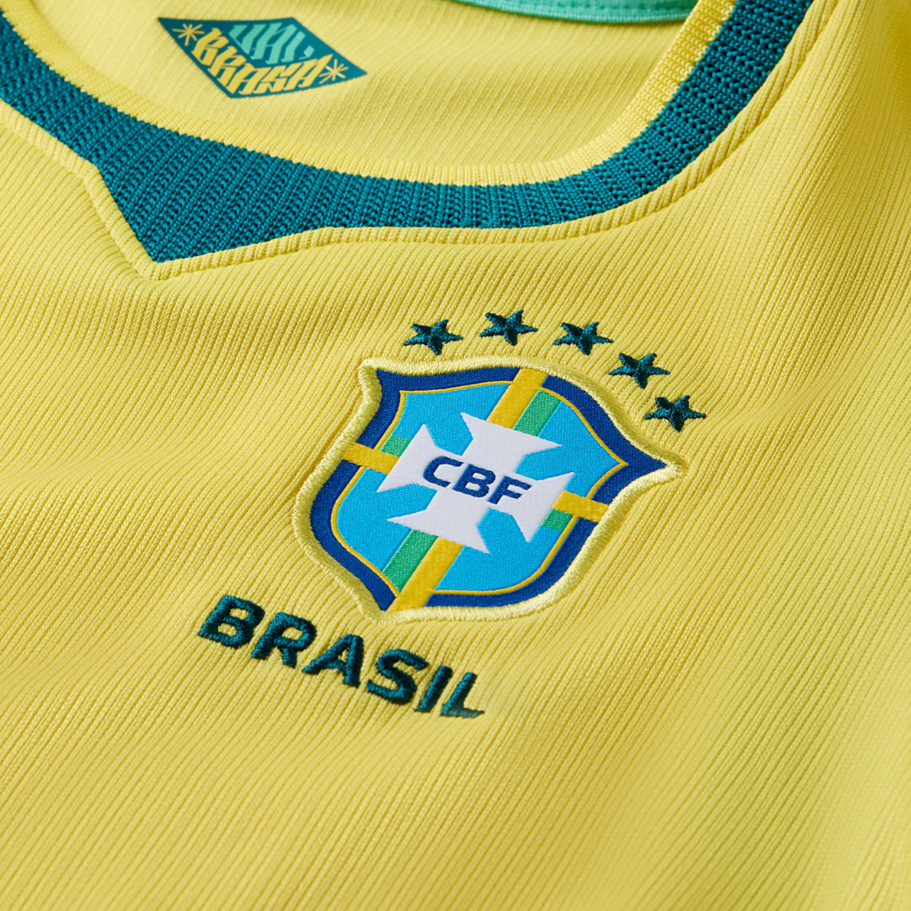 Nike Brasil Dri-Fit Stadium Home Kit Image 4 of 8. Tap to open photo gallery.