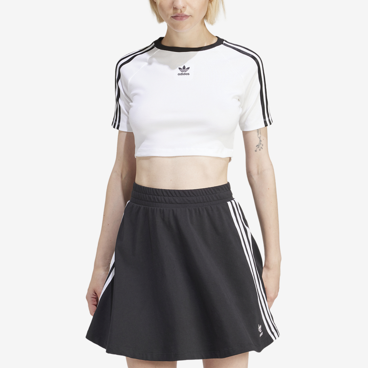 adidas Originals 3 Stripe Baby T-Shirt Image 1 of 4. Tap to open photo gallery.