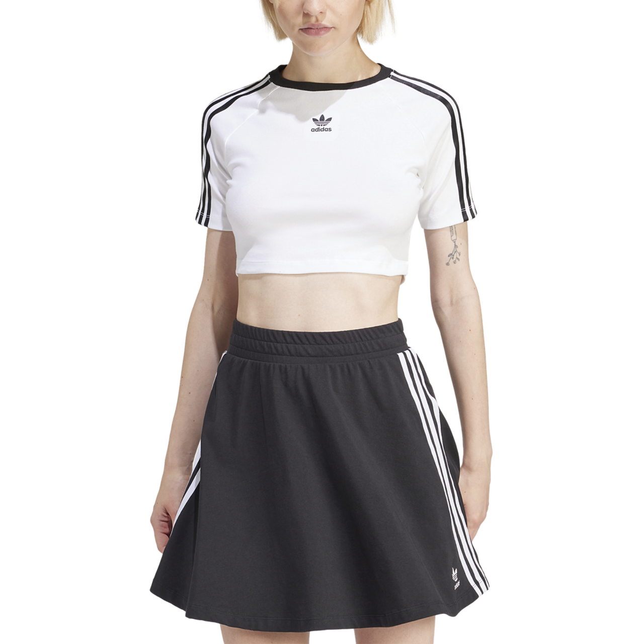 adidas Originals 3 Stripe Baby T-Shirt Image 1 of 4. Tap to open photo gallery.