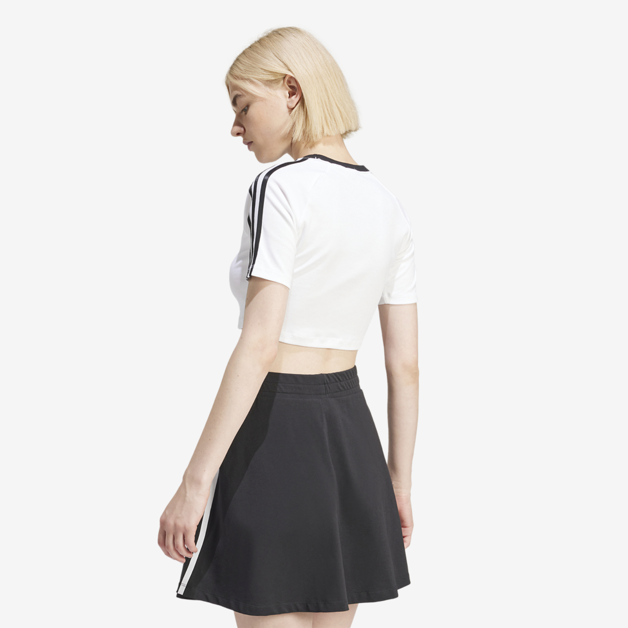adidas Originals 3 Stripe Baby T-Shirt Image 2 of 4. Tap to open photo gallery.