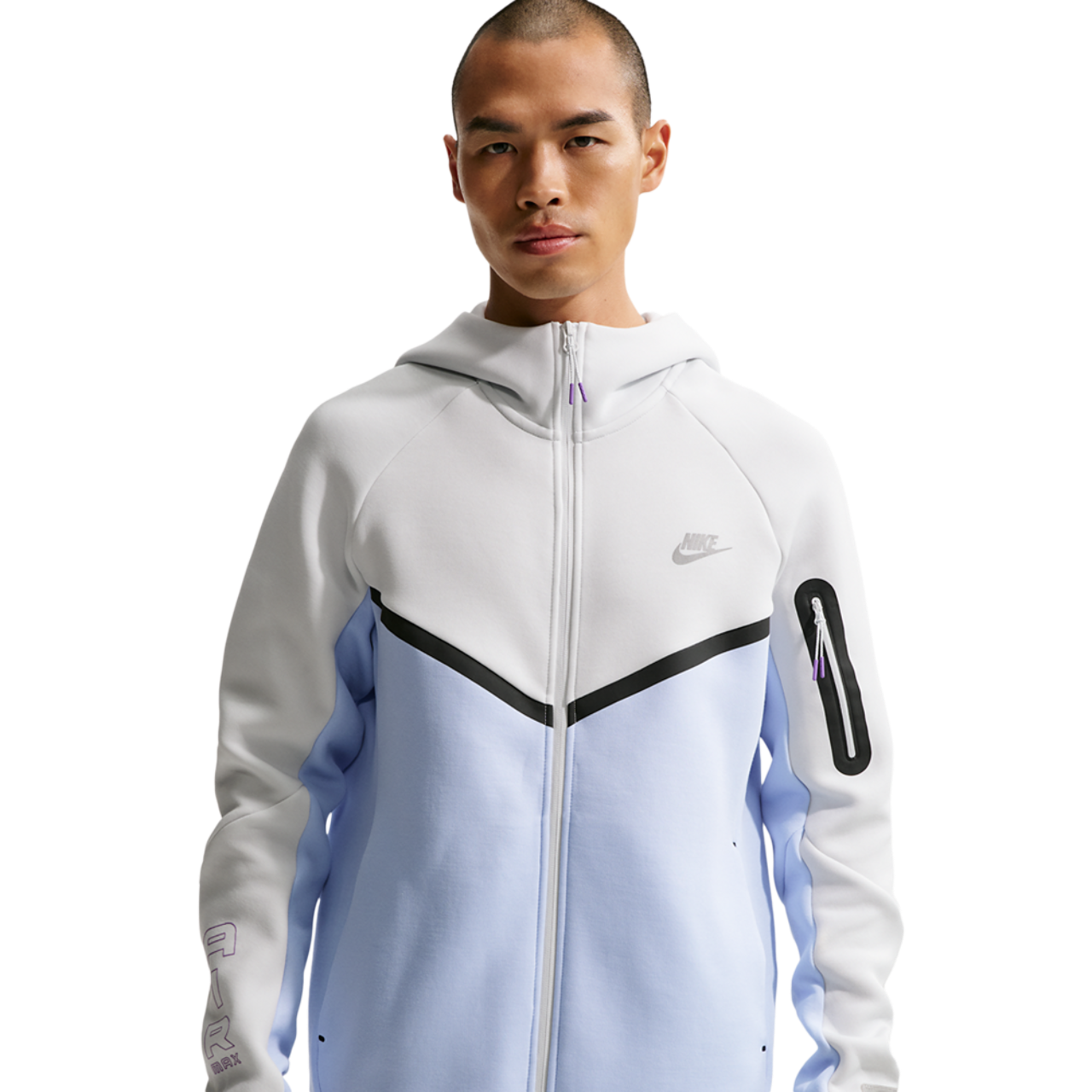 Nike Tech Fleece Windrunner Full-Zip Jacket AM Day Image 1 of 4. Tap to open photo gallery.
