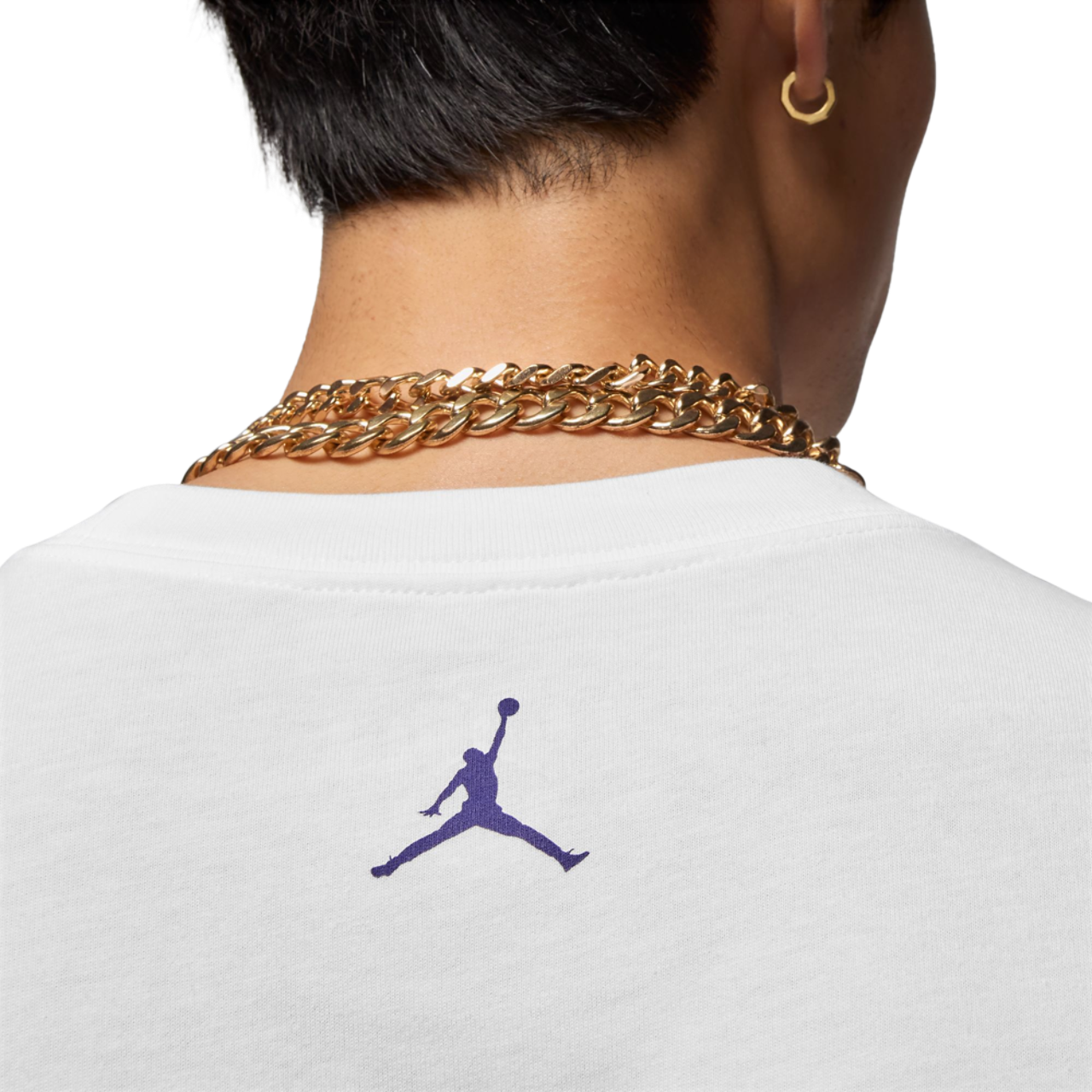 Jordan AJ 5 Grape 85 Crew T-Shirt Image 5 of 6. Tap to open photo gallery.