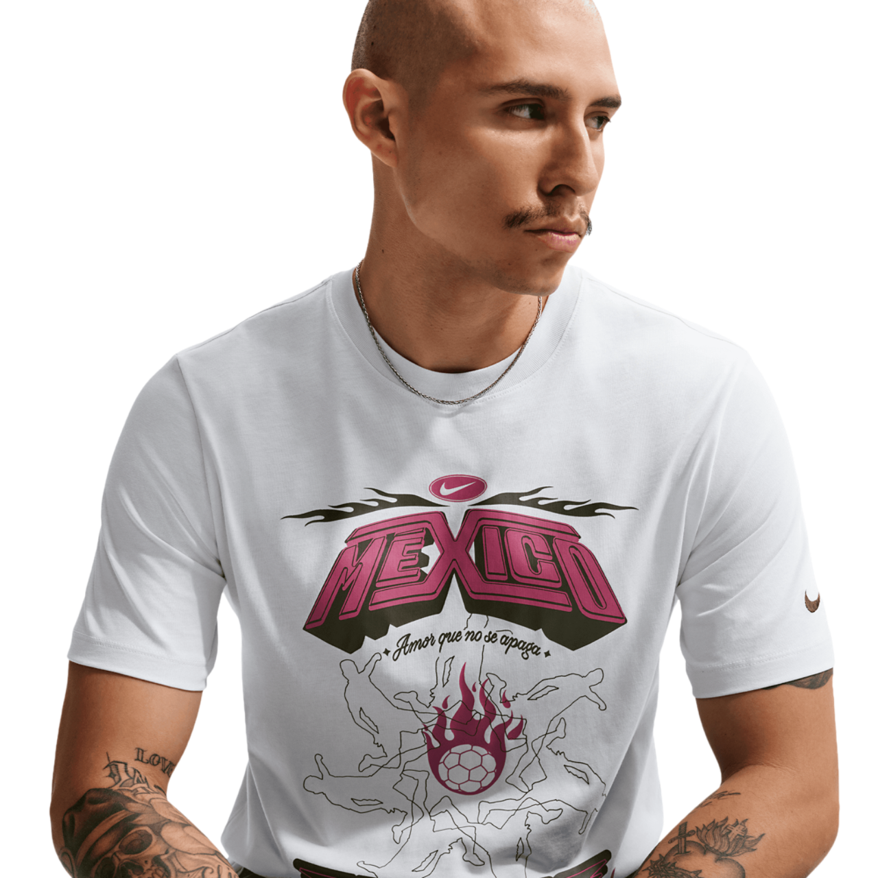 Nike Mexico APLA Football NSW T-Shirt Image 3 of 6. Tap to open photo gallery.