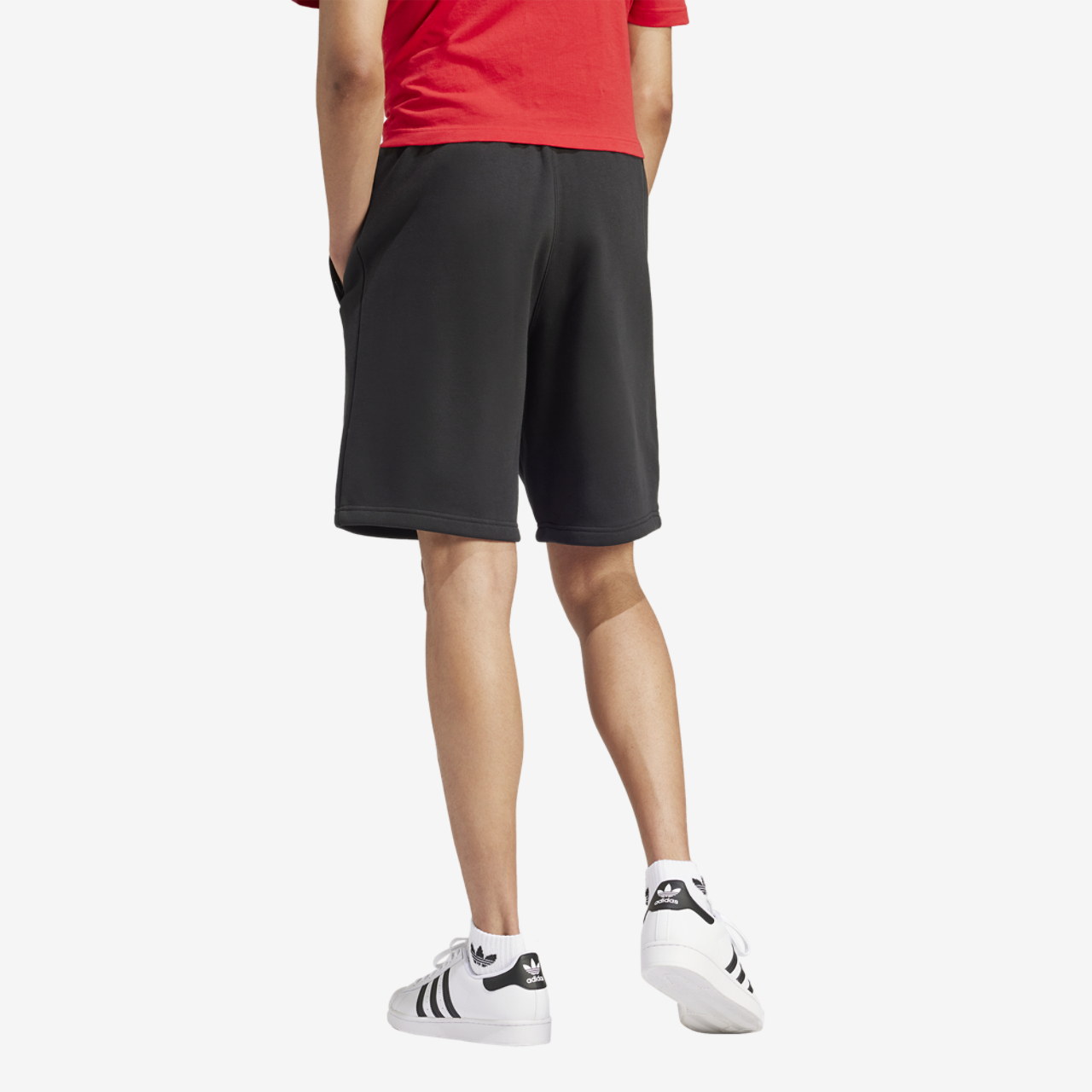 adidas Originals Essential Fleece Shorts Image 4 of 4. Tap to open photo gallery.