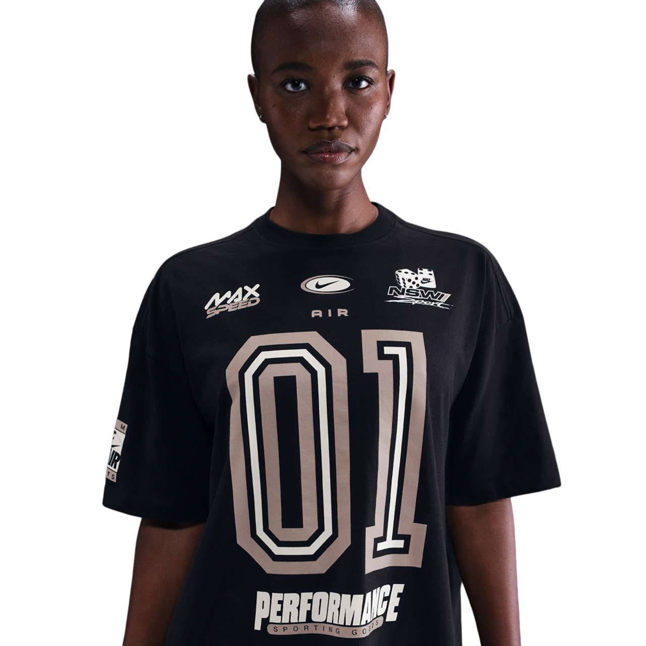 Nike NSW Essential Oversized Short Sleeve T-Shirt Image 1 of 2. Tap to open photo gallery.