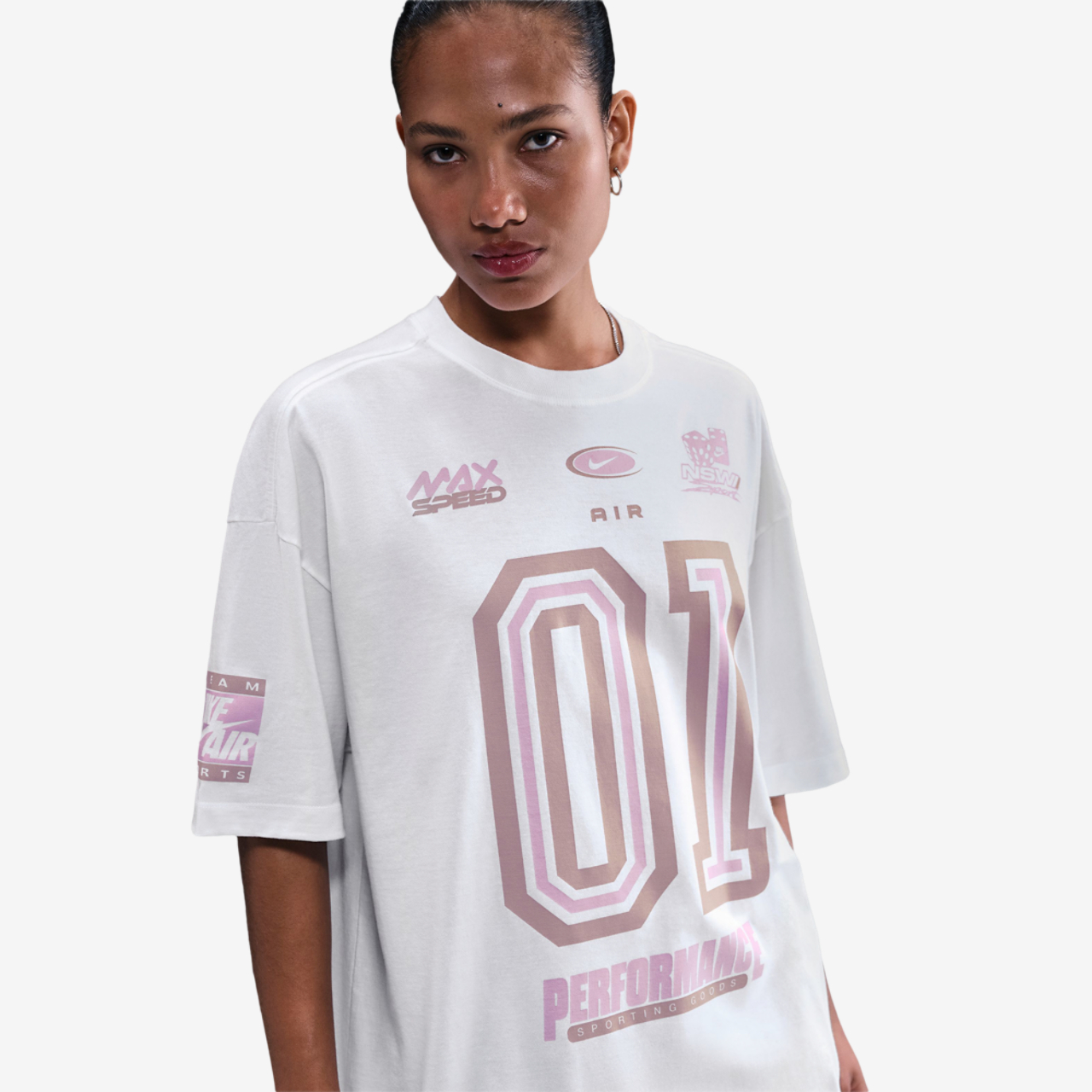 Nike NSW Essential Oversized Short Sleeve T-Shirt Image 1 of 3. Tap to open photo gallery.