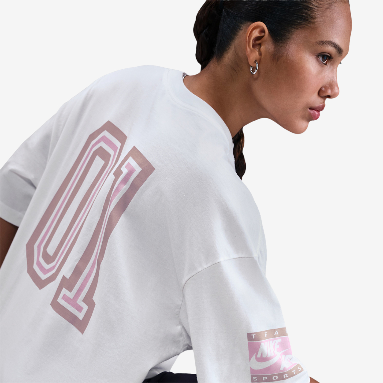 Nike NSW Essential Oversized Short Sleeve T-Shirt Image 2 of 3. Tap to open photo gallery.