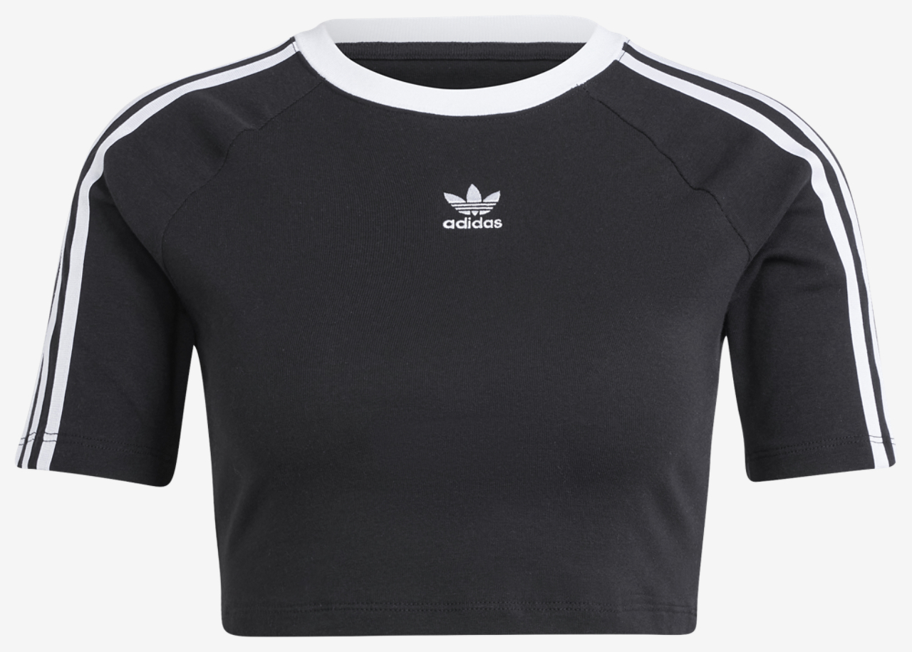 adidas Originals 3 Stripe Baby T-Shirt Image 3 of 3. Tap to open photo gallery.