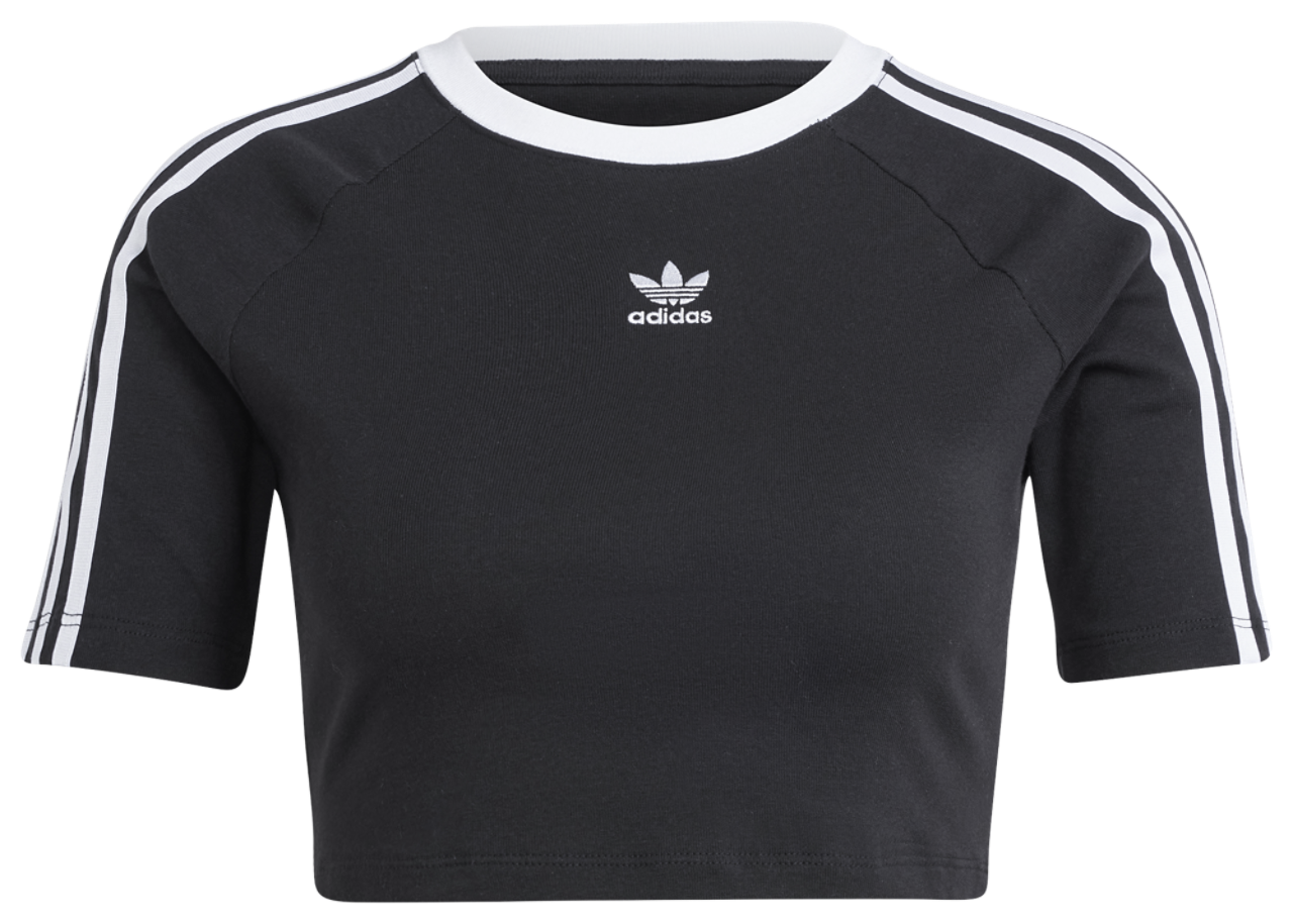 adidas Originals 3 Stripe Baby T-Shirt Image 3 of 3. Tap to open photo gallery.