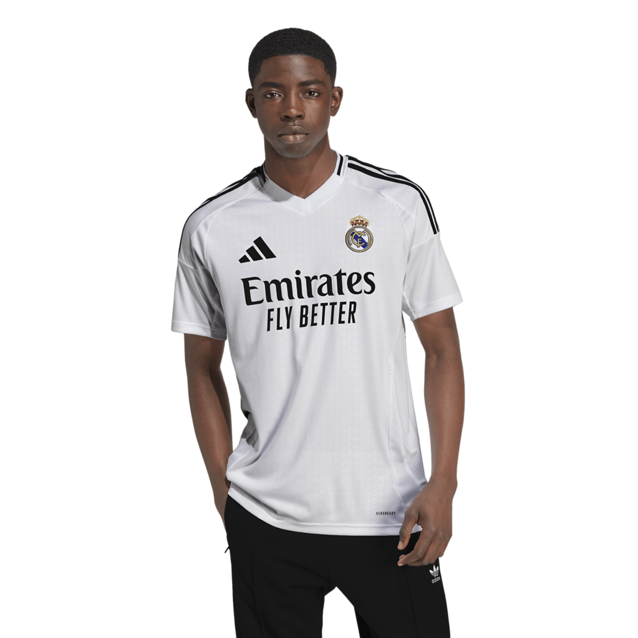 adidas Real Madrid 24/25 Home Short Sleeve Jersey Image 1 of 6. Tap to open photo gallery.