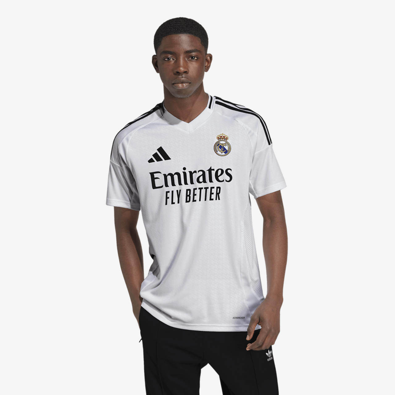 adidas Real Madrid 24/25 Home Short Sleeve Jersey Image 1 of 6. Tap to open photo gallery.