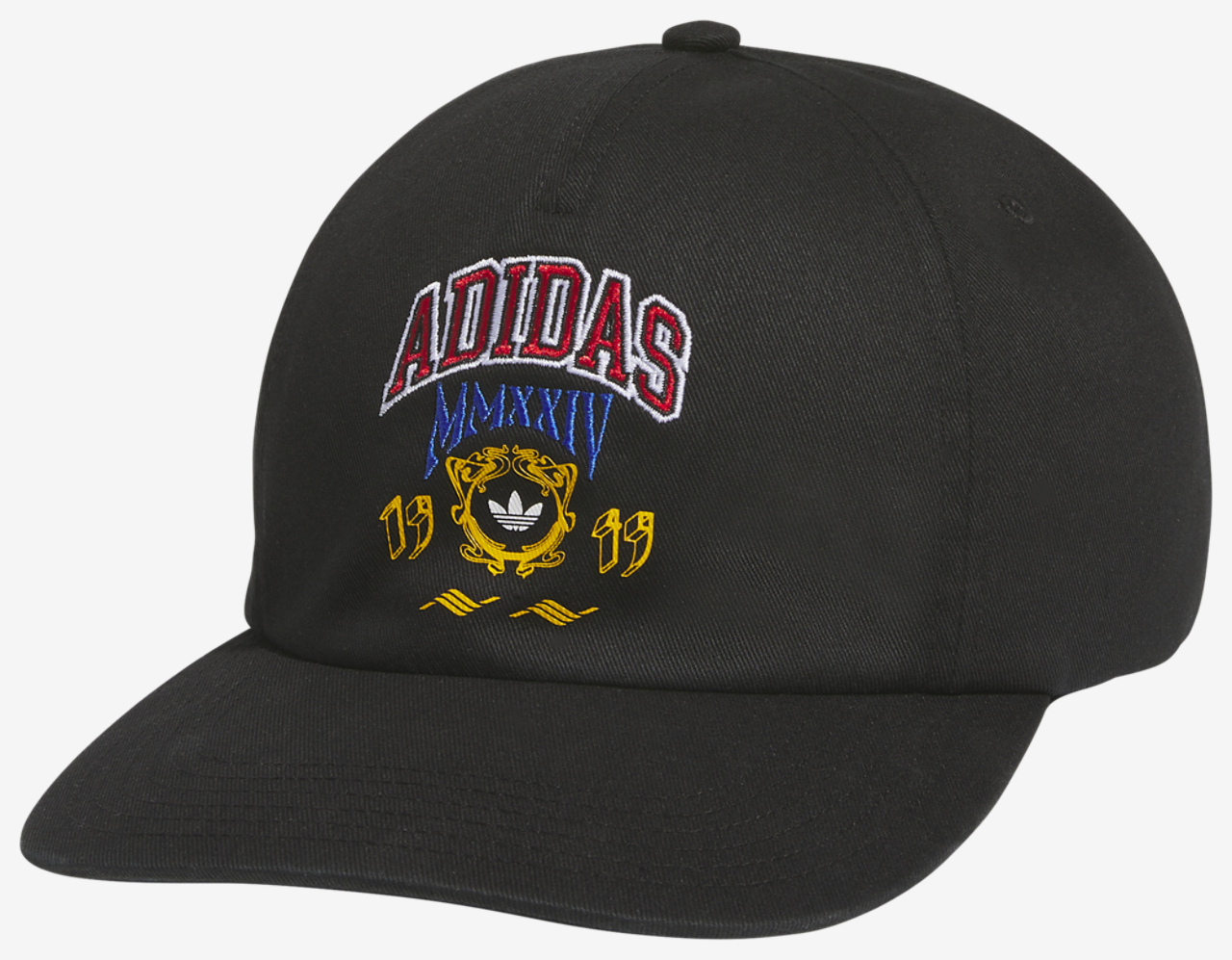 adidas Originals 5-Panel Varsity Strapback Image 1 of 4. Tap to open photo gallery.