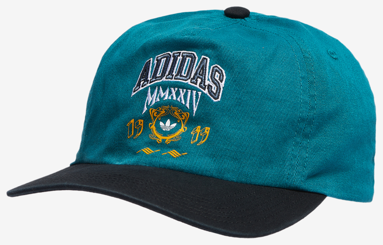 adidas Originals 5-Panel Varsity Strapback Image 1 of 5. Tap to open photo gallery.