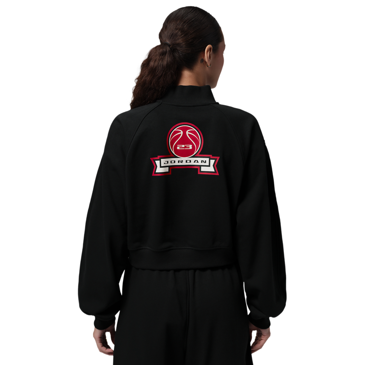 Jordan Brooklyn Fleece FT Qz GFX Crop - Women's | Foot Locker