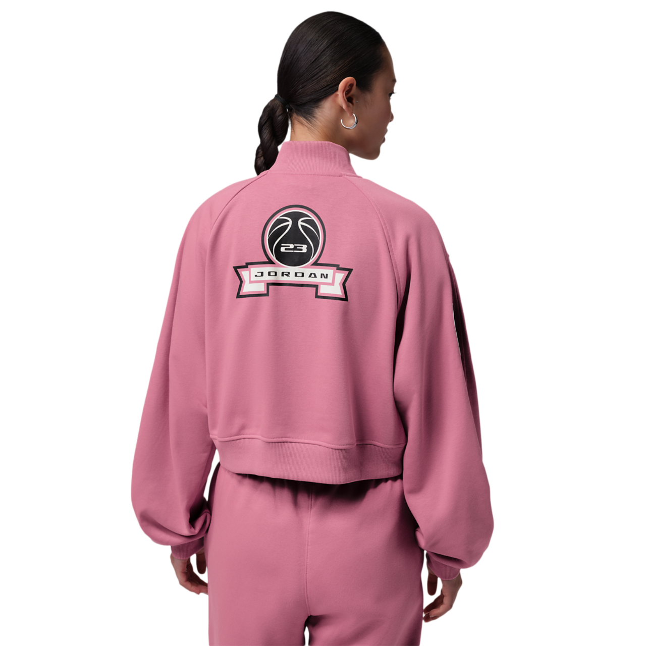 Jordan Brooklyn Fleece FT Qz GFX Crop - Women's | Foot Locker