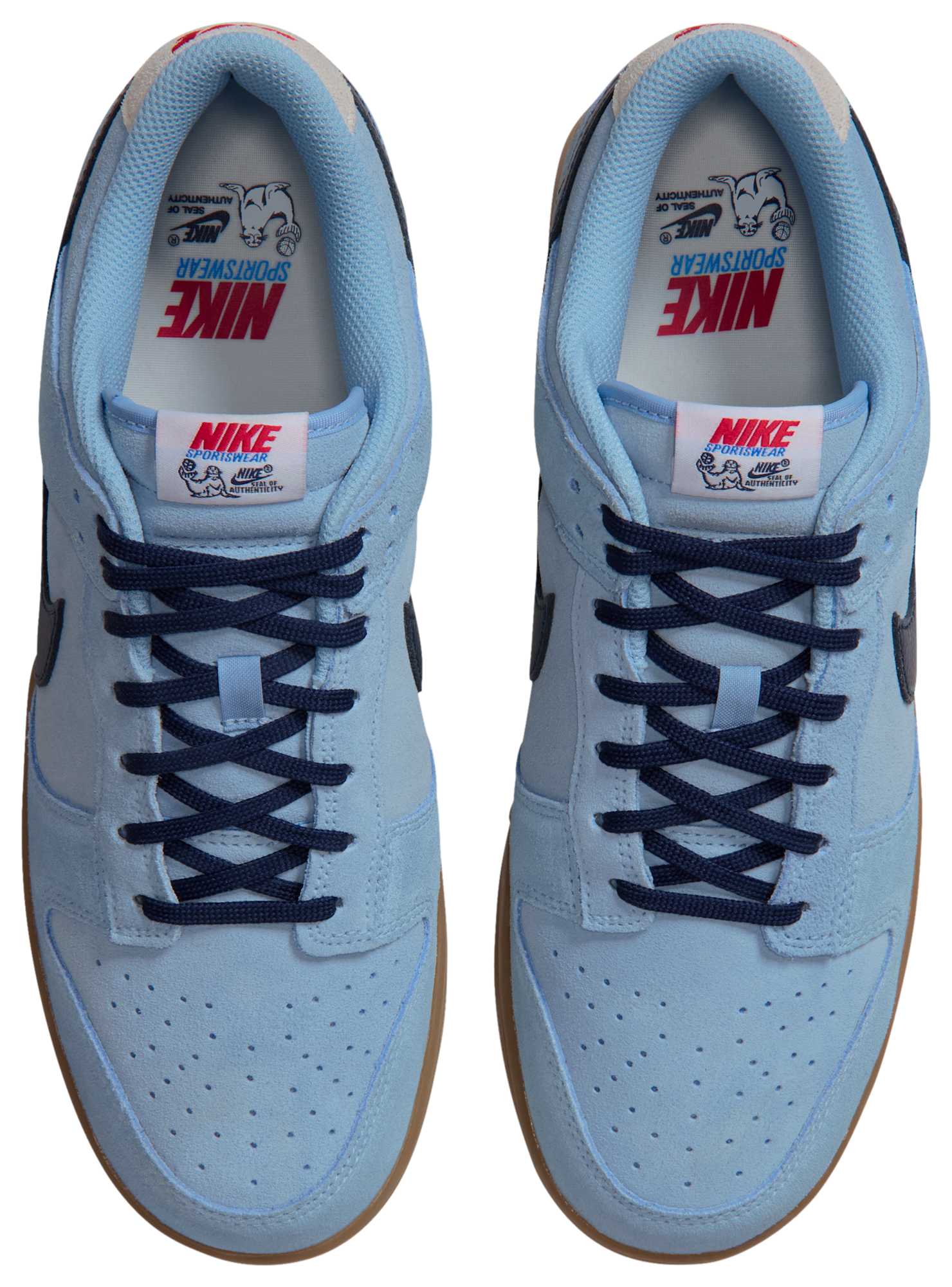 Nike Dunk Low Retro - Summit White/Soft Blue/Midnight Navy - Image 4