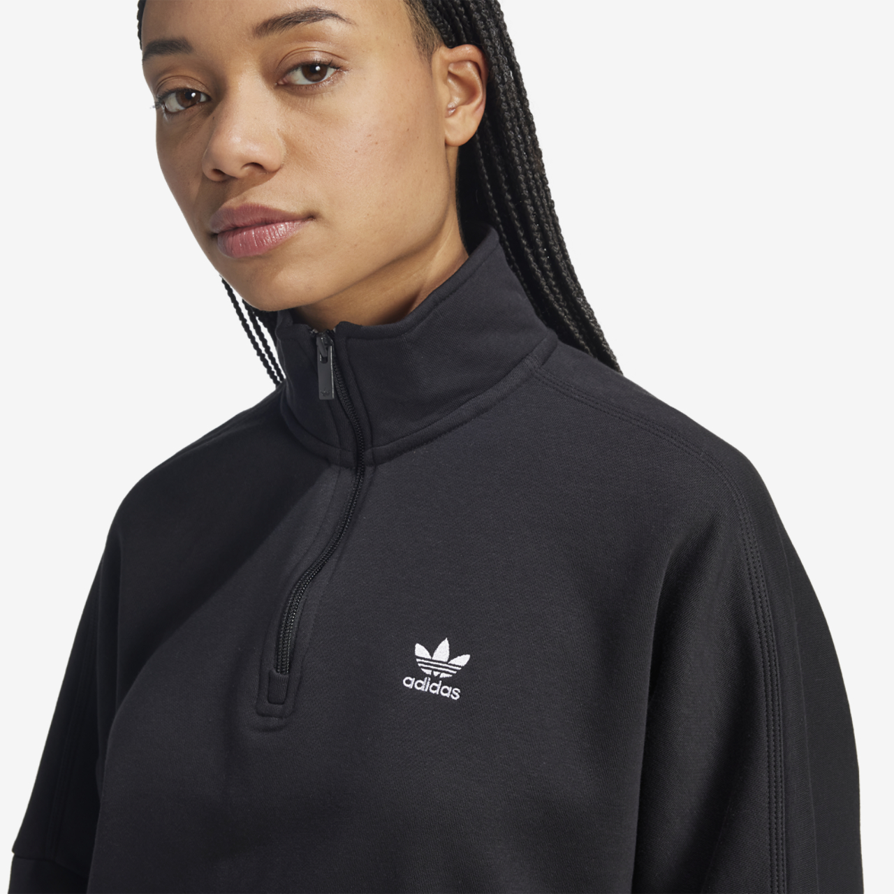 adidas Originals Trefoil Essentials H/Z Sweatshirt Image 4 of 5. Tap to open photo gallery.
