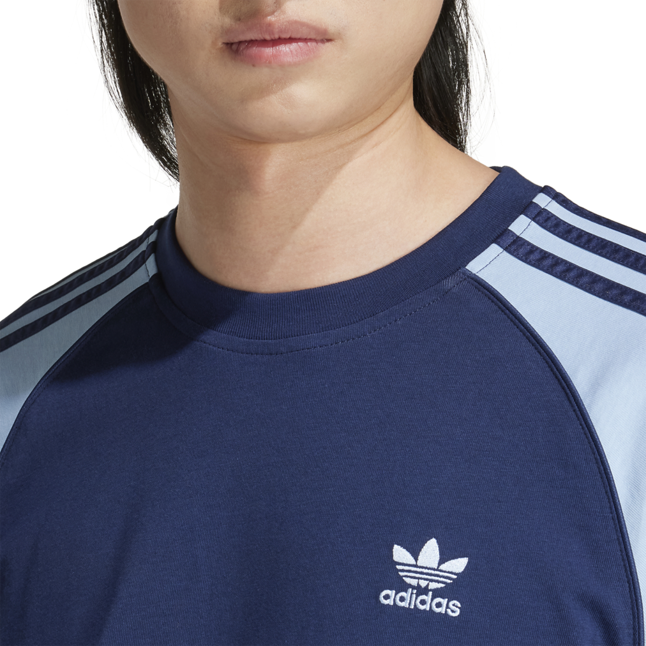 adidas Originals CB SST 3 Stripe T-Shirt Image 3 of 5. Tap to open photo gallery.