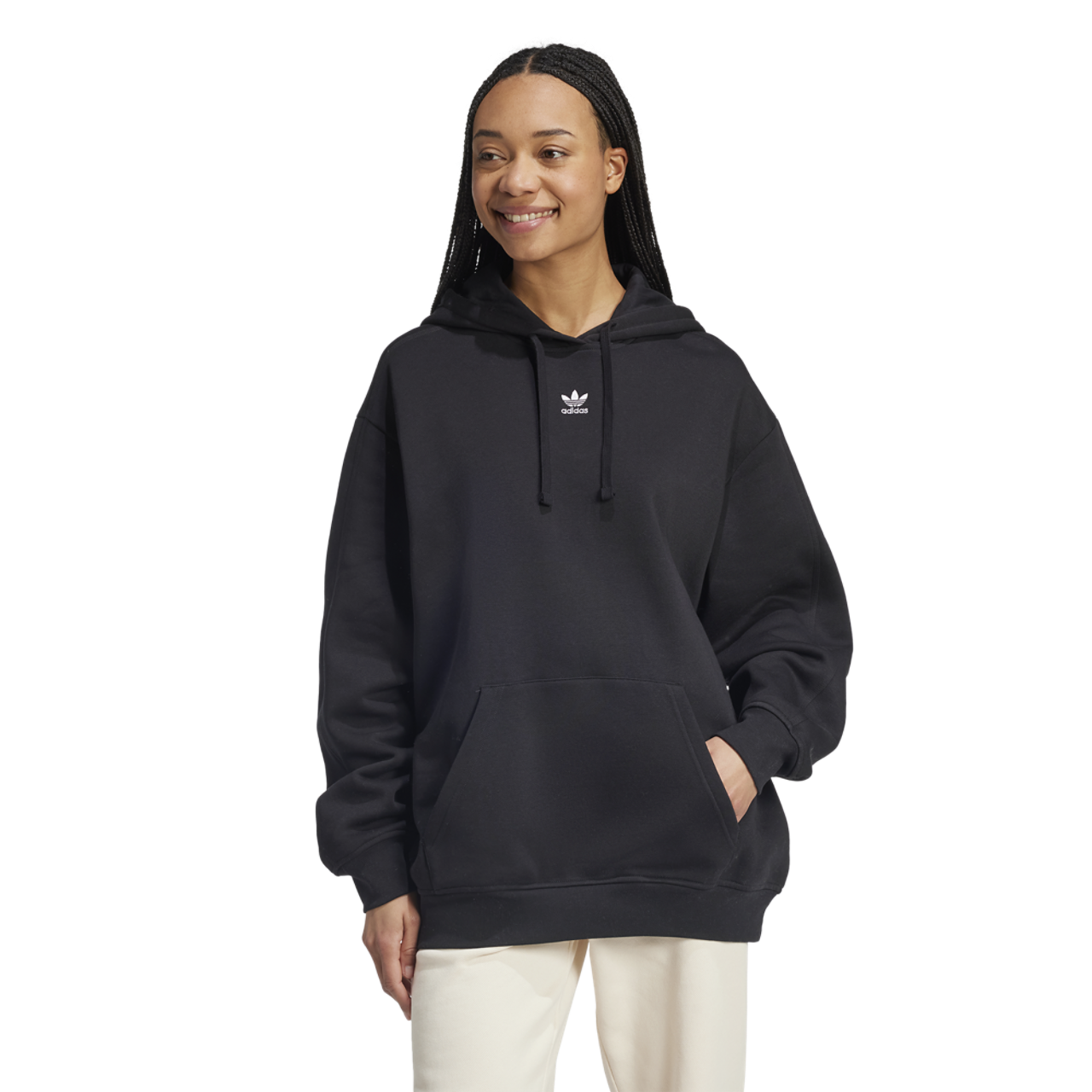 adidas Originals Essentials Oversized Hoodie Image 1 of 5. Tap to open photo gallery.