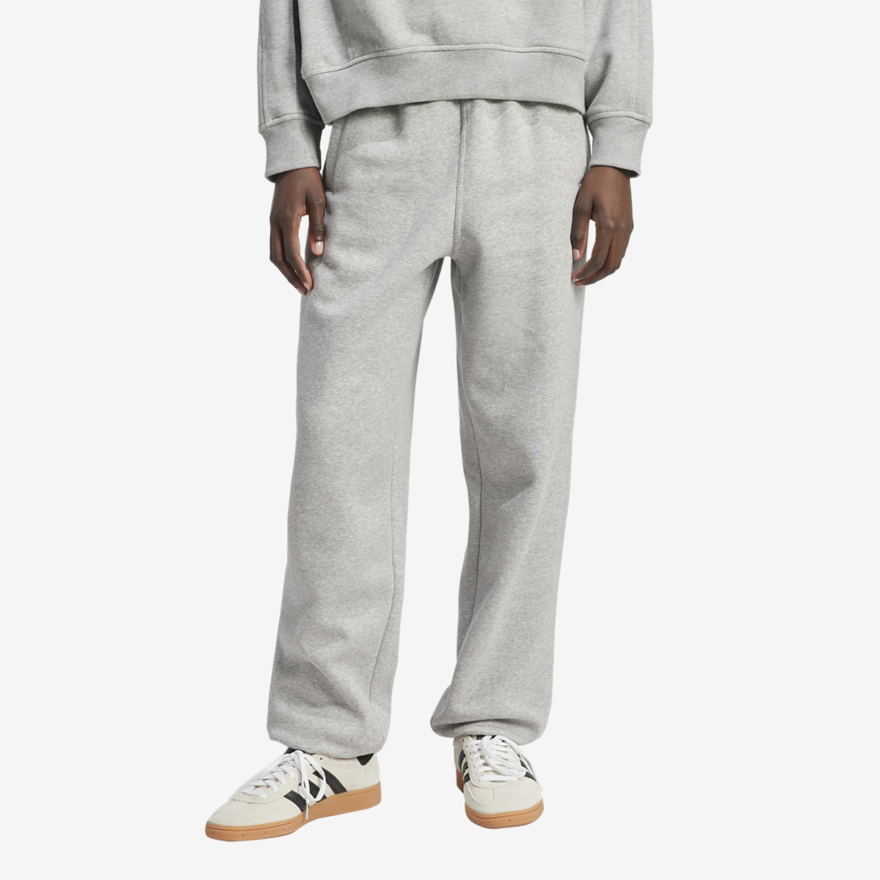 adidas Originals Trefoil Essentials Fleece Pants Image 1 of 4. Tap to open photo gallery.