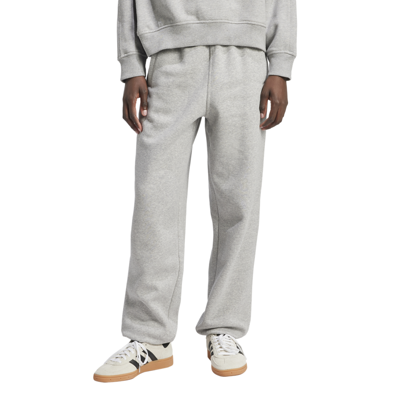 adidas Originals Trefoil Essentials Fleece Pants Image 1 of 4. Tap to open photo gallery.