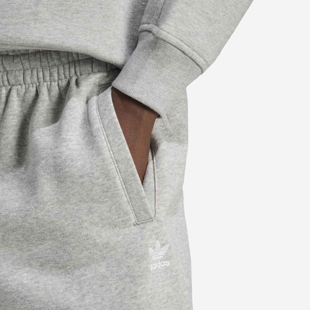 adidas Originals Trefoil Essentials Fleece Pants Image 3 of 4. Tap to open photo gallery.