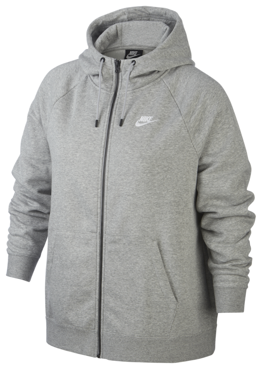 Nike Plus Size Essential Fleece Hoodie Full-Zip Image 1 of 2. Tap to open photo gallery.