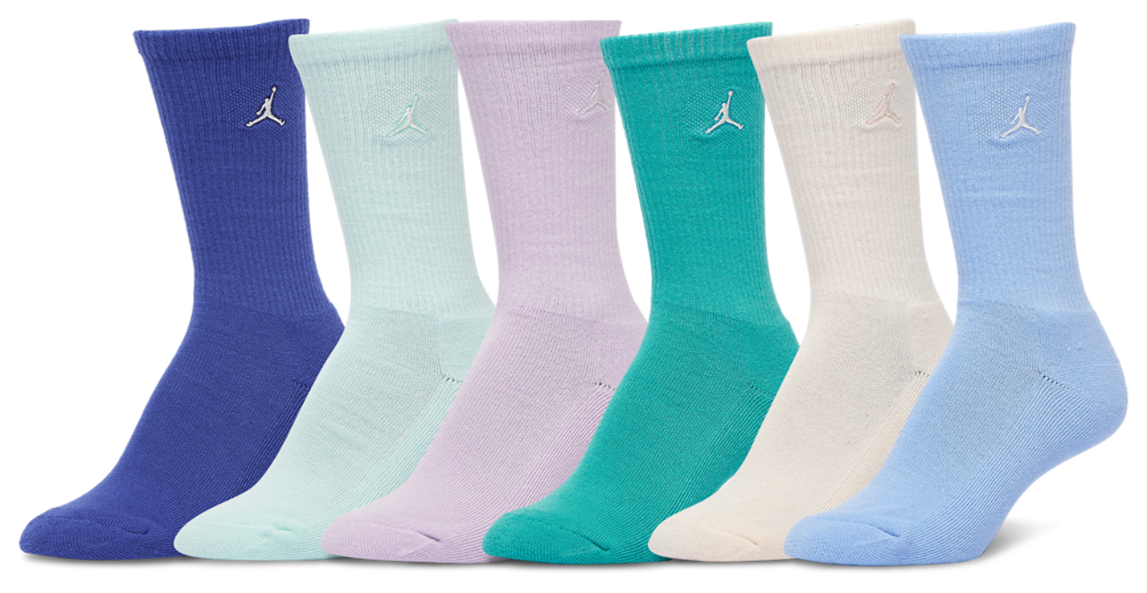 Jordan Everyday Essential 6PK Crew Socks Image 1 of 7. Tap to open photo gallery.