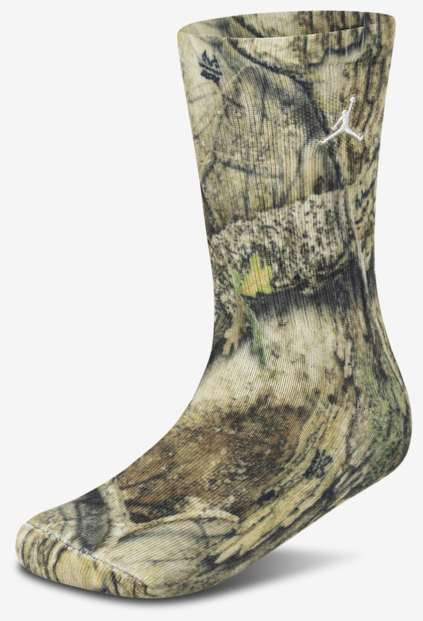 Jordan Realtree Printed Single Crew Socks Image 1 of 2. Tap to open photo gallery.