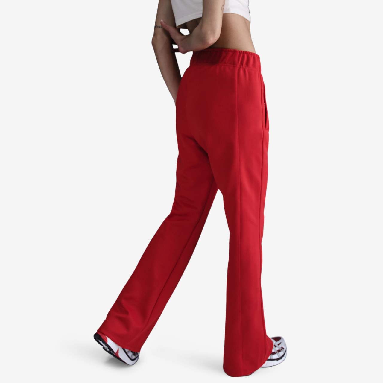 Nike NSW WR Mid Rise Poly Knit Pants Image 3 of 6. Tap to open photo gallery.