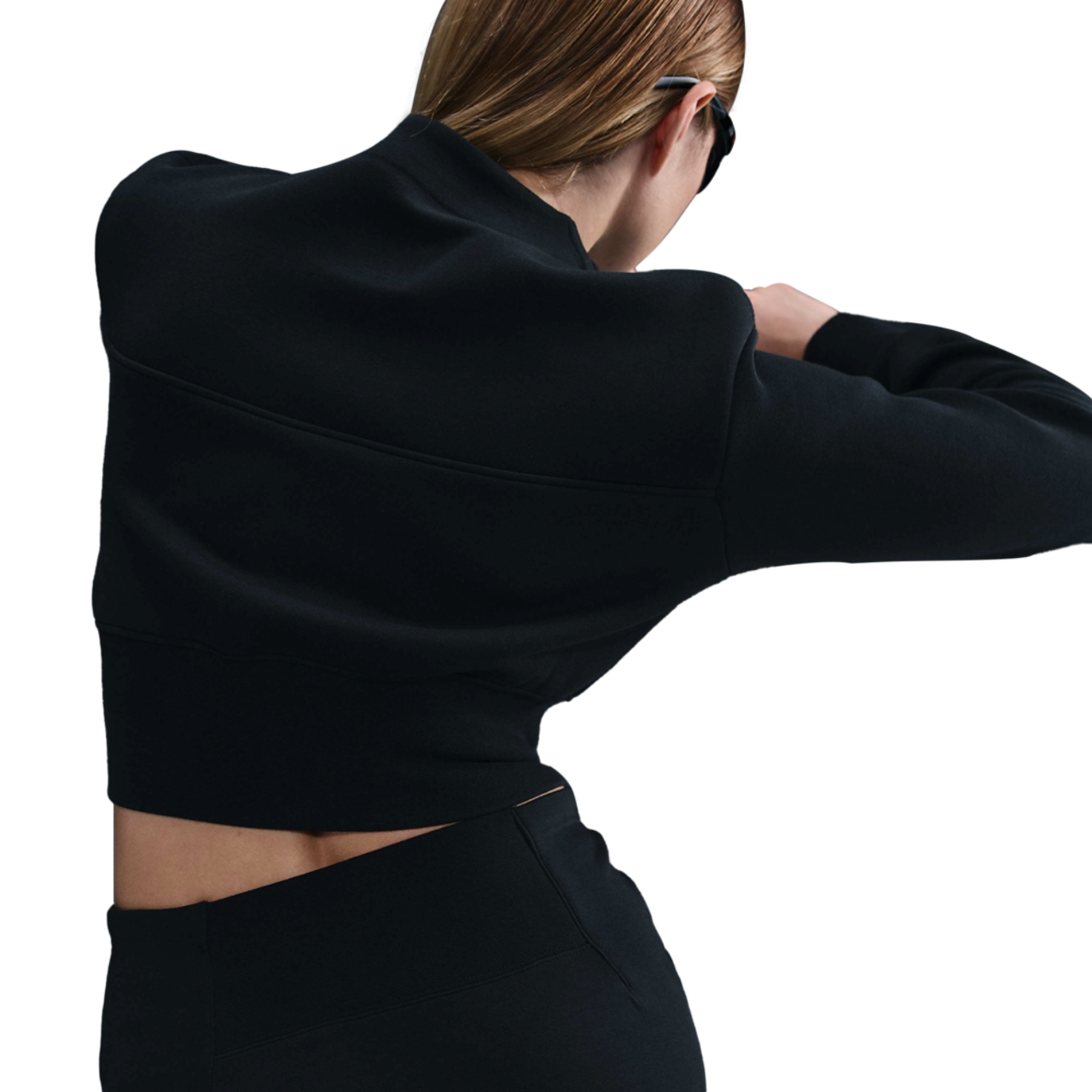 Nike NSW Tech Fleece Crop Half-Zip Image 2 of 5. Tap to open photo gallery.