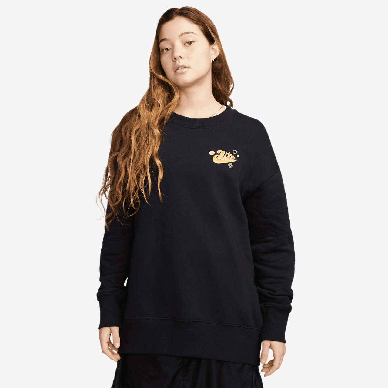 Nike NSW Phoenix Fleece OS Happy Crew Image 1 of 3. Tap to open photo gallery.