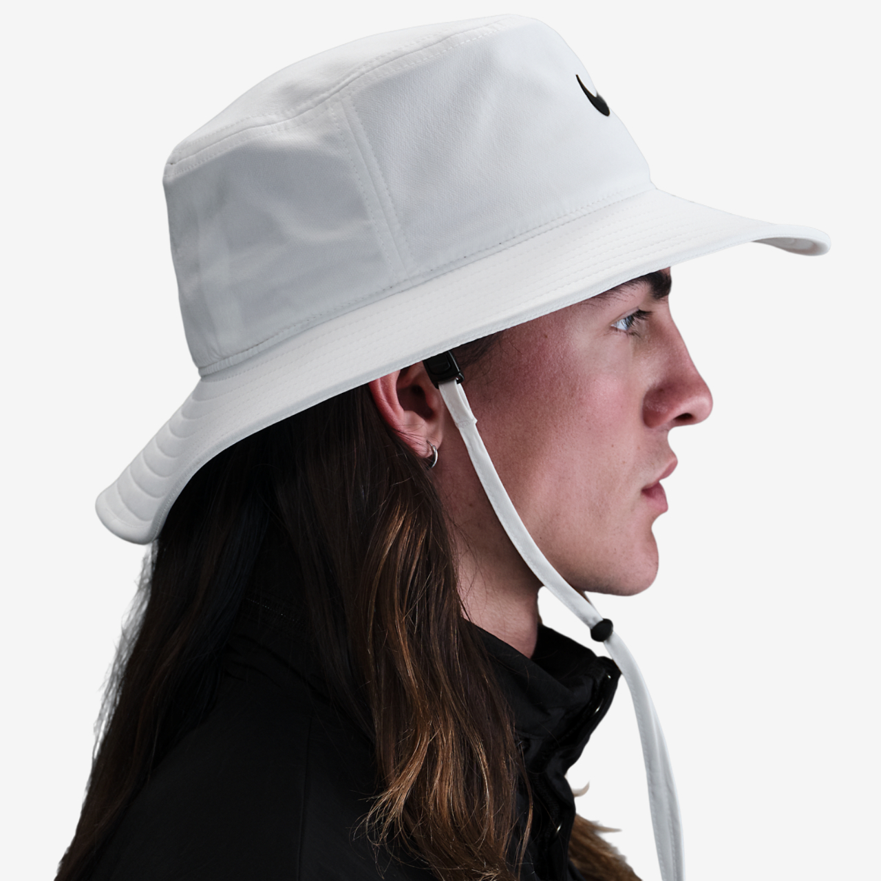 Nike DriFit Apex Bucket Wide Brim Hat Image 2 of 2. Tap to open photo gallery.