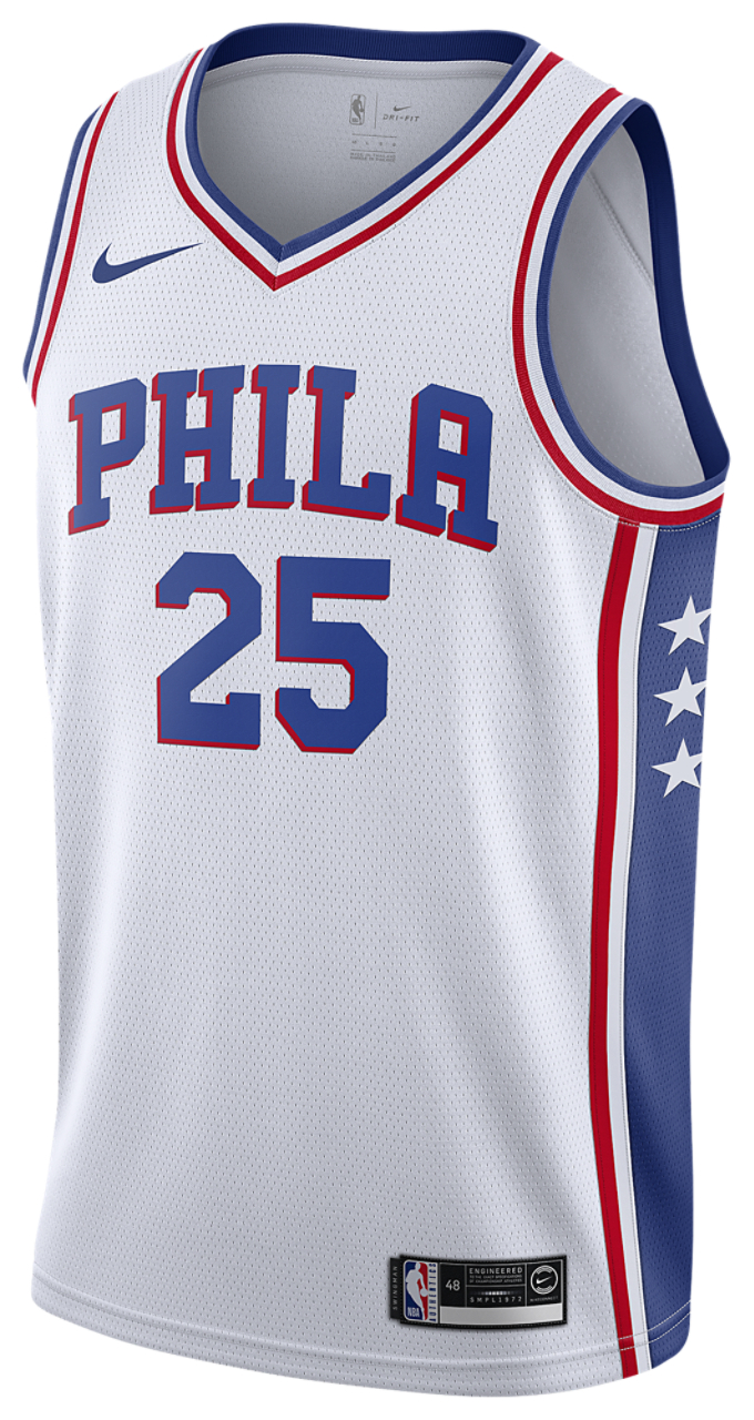 Nike 76ers Swingman Jersey Image 2 of 2. Tap to open photo gallery.