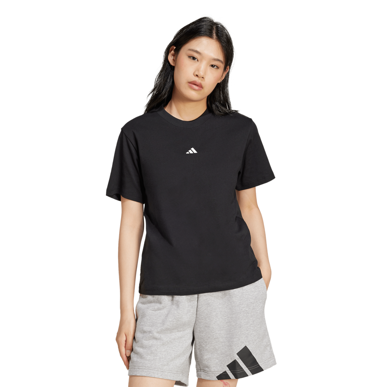 adidas Essentials Small Logo Cotton T-Shirt Image 1 of 6. Tap to open photo gallery.
