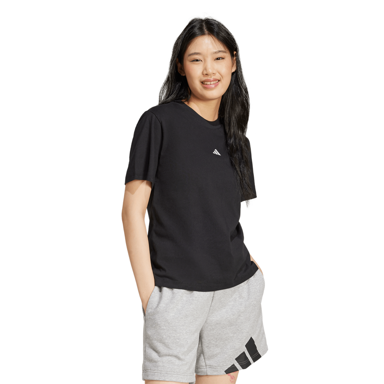 adidas Essentials Small Logo Cotton T-Shirt Image 5 of 6. Tap to open photo gallery.