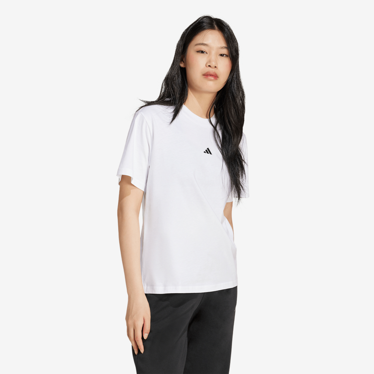 adidas Essentials Small Logo Cotton T-Shirt Image 5 of 6. Tap to open photo gallery.