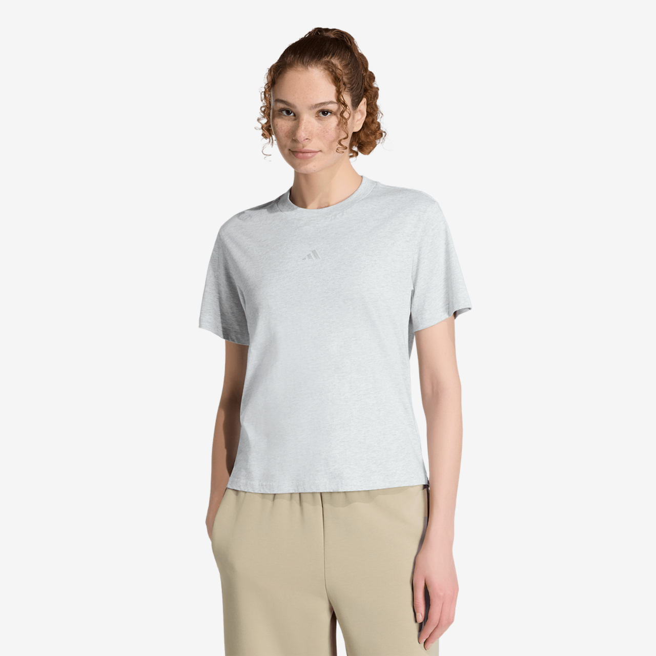 adidas Essentials Small Logo Cotton T-Shirt Image 1 of 6. Tap to open photo gallery.
