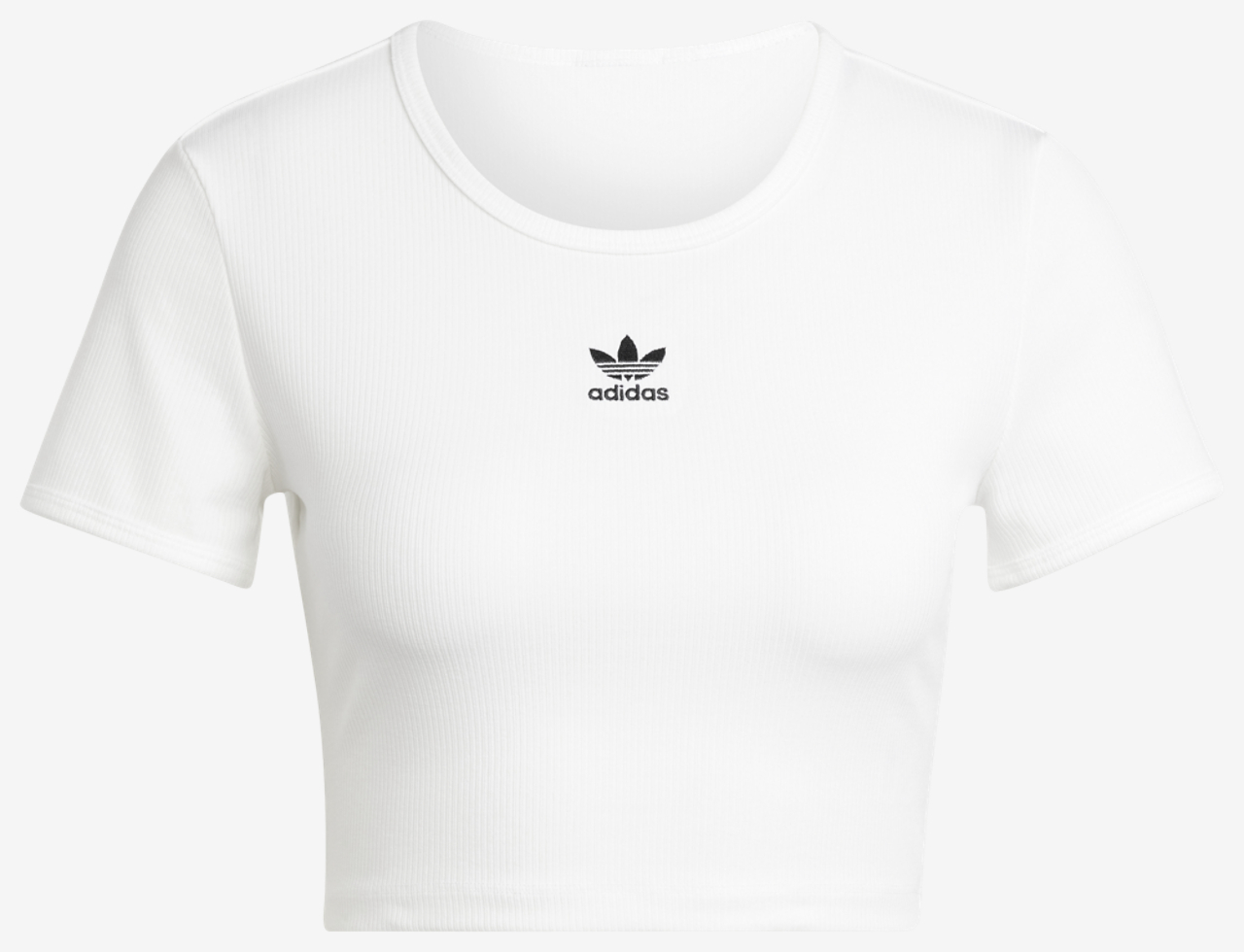 adidas Originals Essentials Rib Crop T-Shirt Image 6 of 6. Tap to open photo gallery.